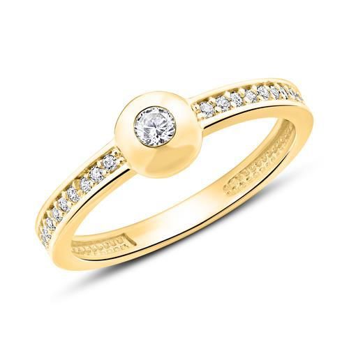 Ring aus 375er Gold mit Zirkonia