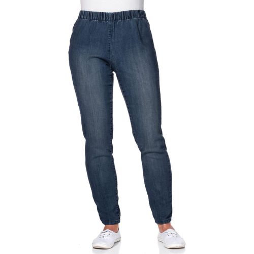 Jeggings mit Used-Effekten, dark blue Denim, Gr.23