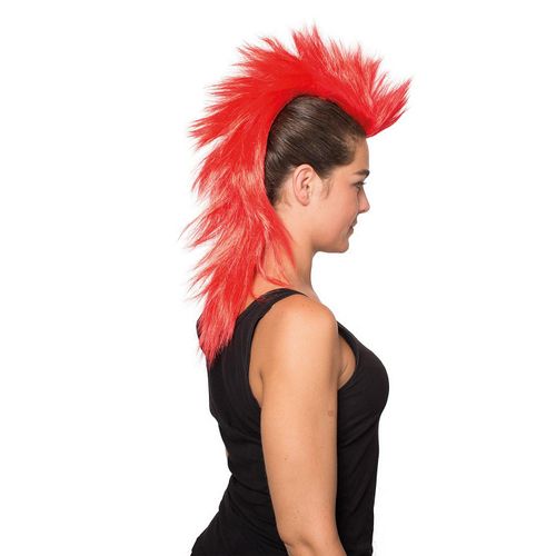 Irokesen-Haarteil, lang, rot