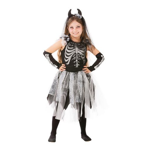 Skelett-Kleid „Skeletta“ für Kinder