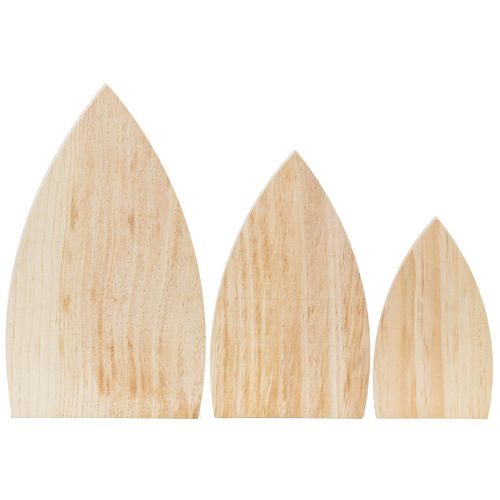 Dreiecke aus Holz, gerundet, 15 cm, 20 cm und 25 cm