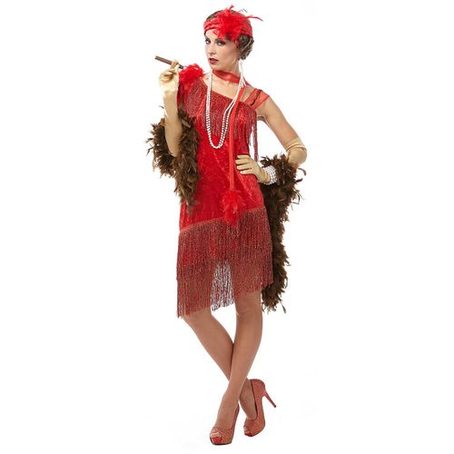 Charleston-Kleid „Zora“, rot