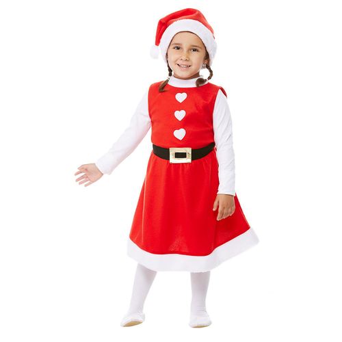 Weihnachtsfrau-Kostüm „Santa Girl“ für Kinder