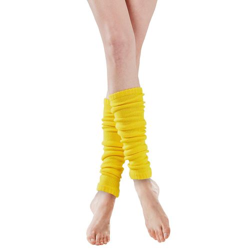 Strick-Beinstulpen, gelb