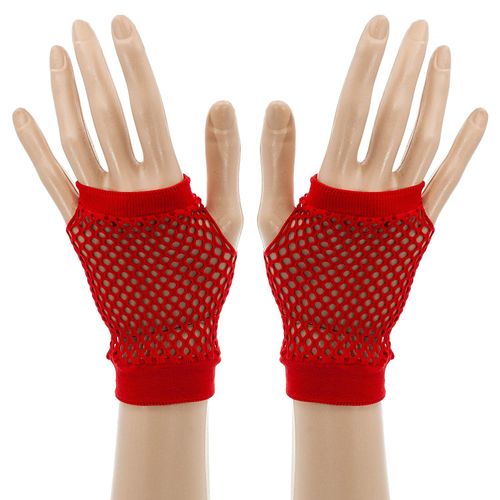 Netz-Handschuhe, rot