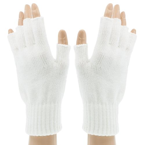 Strick-Handschuhe, weiß