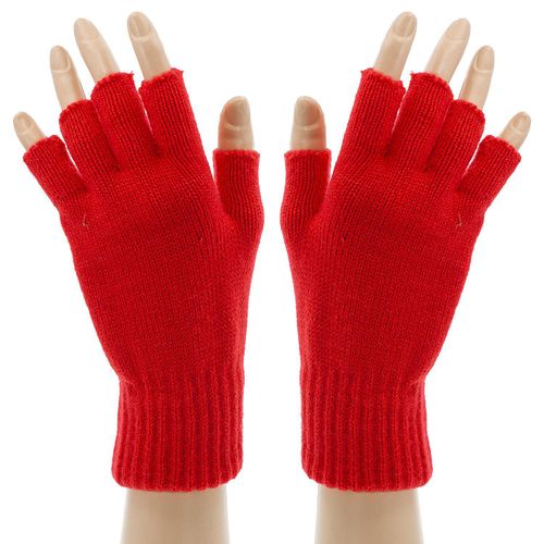 Strick-Handschuhe, rot