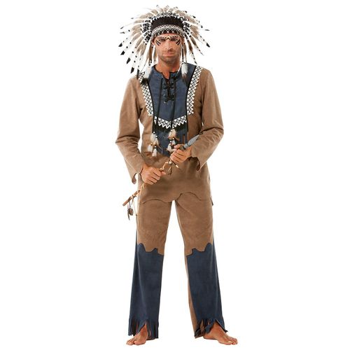 Indianer-Kostüm „Adlerauge“, braun/blau