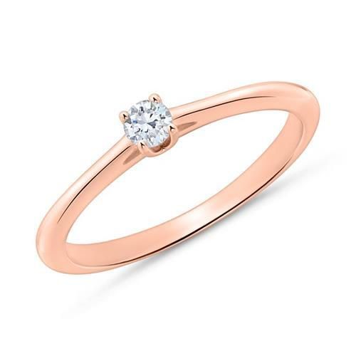 18K Roségold Verlobungsring mit Brillant