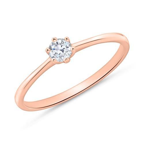 Verlobungsring aus 18K Roségold mit Diamant