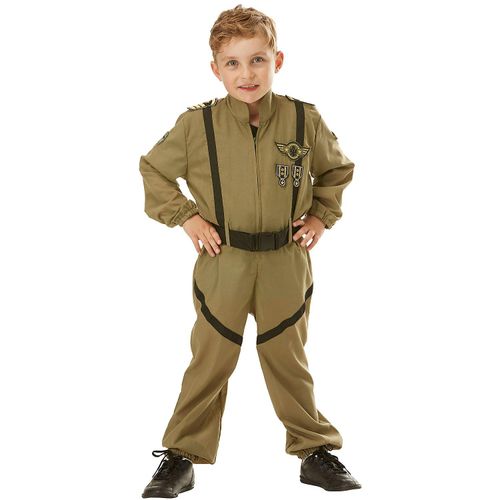 Fallschirmspringer-Kostüm für Kinder, khaki