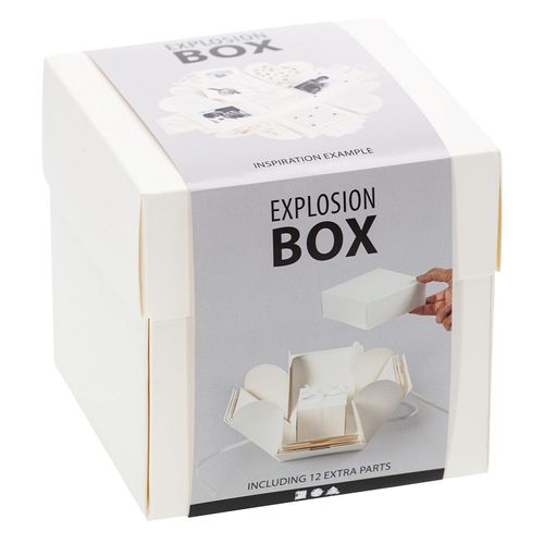 Explosionsbox, creme, 12 x 12 x 12 cm