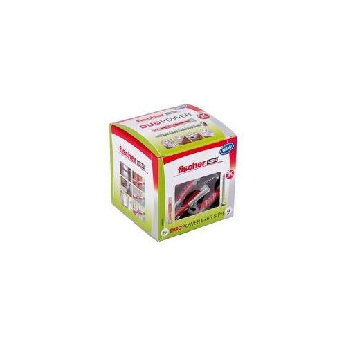 Dübel DUOPOWER 8x65 S PH LD hellgrau/rot, 25 Stück, mit Schraube