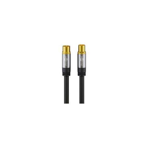 Antennenkabel (135dB typ), Koax-Buchse ></noscript> Koax-Stecker schwarz, 5 Meter