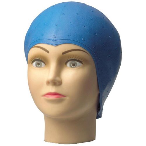 Comair Strähnenhaube Latex blau mit Lochstanzung