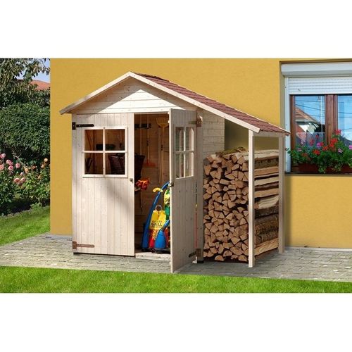 Gartenschrank 357A + Schleppd. 14 mm, B163xT85 + Anbau 50 cm