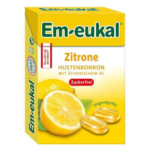 EM Eukal Bonbons Zitrone zuckerfrei Box