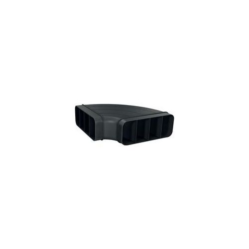 90° Flachkanalbogen Z861SB1, Rohr schwarz, horizontal, männlich