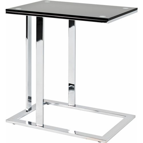 Beistelltisch HAKU, schwarz (chrom, schwarz), B:54cm H:58cm T:37cm, Tische