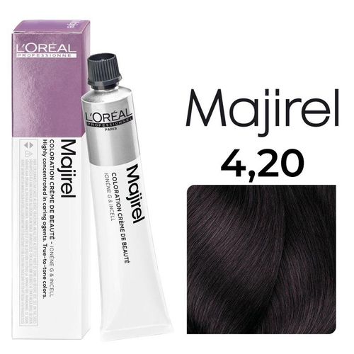 L'Oréal Professionnel Majirel Haarfarbe 4,20 Mittelbraun Intensives Violett 50ml