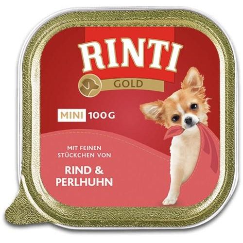 Rinti Gold mini Rind & Perlhuhn 16 x 100g Hundefutter