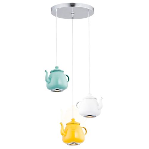 Euluna Hängeleuchte Jasse Kaffeekanne 3fl multicolour