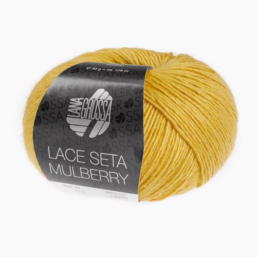 Lace Seta Mulberry Lana Grossa, Gelb, aus Seide