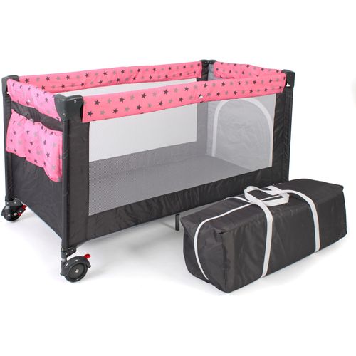 CHIC4BABY Baby-Reisebett »Luxus, Sternchen grau«