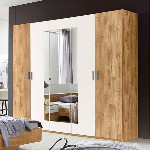Kleiderschrank WIMEX "Katrin", weiß (plankeneichefarben, weiß), B:225cm, Schränke, Kleiderschrank
