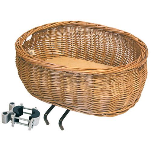 Fahrradkorb BASIL "Weidenkorb Basil "Pluto"" Taschen Gr. B/H/T: 50 cm x 20 cm x 37 cm, braun Fahrradtaschen