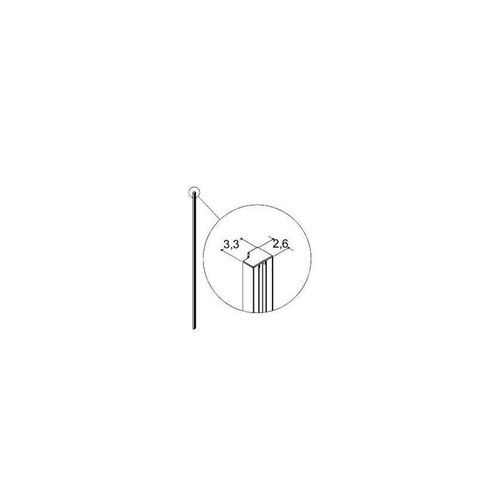 Dansani match wall profile recess satin narrow