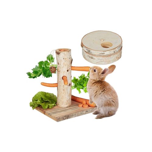 relaxdays Tier-Intelligenzspielzeug 2 tlg. Kaninchen Spielzeug Set