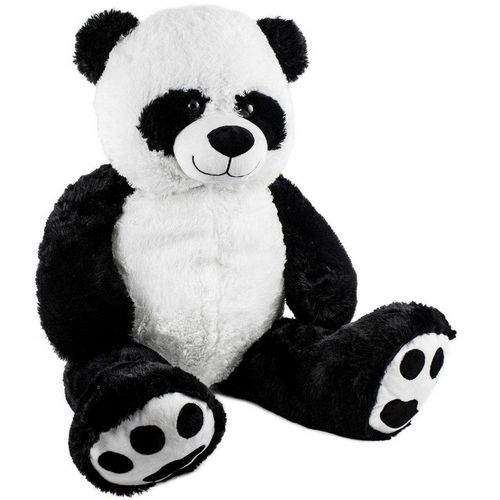 BRUBAKER Kuscheltier XXL Panda Teddy 100 cm groß, Pandabär (1-St., Teddybär Schwarz Weiß), Panda Bär Stofftier Plüschtier, weiß