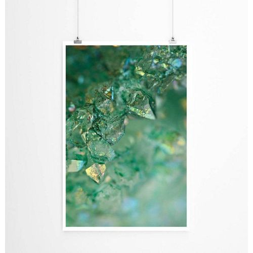 Sinus Art Poster »Funkelnde grüne Kristalle 60x90cm Poster«