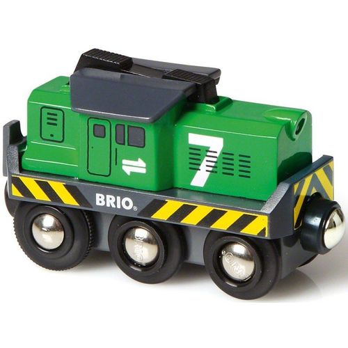 BRIO® Spielzeug-Eisenbahn BRIO® WORLD, Batterie Frachtlok, mit LichtfunktionMade in Europe, FSC® - schützt Wald - weltweit, grün