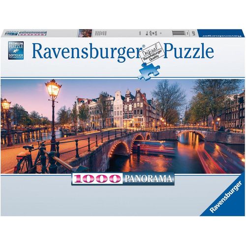 Ravensburger Puzzle Abend in Amsterdam, 1000 Puzzleteile, FSC® - schützt Wald - weltweit; Made in Germany, bunt