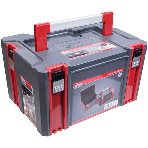 Connex Werkzeugkoffer Größe L, grau|rot