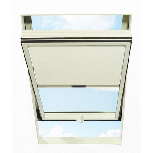 Dachfensterrollo, RORO Türen & Fenster, blickdicht, BxL: 74x140 cm, weiß, weiß