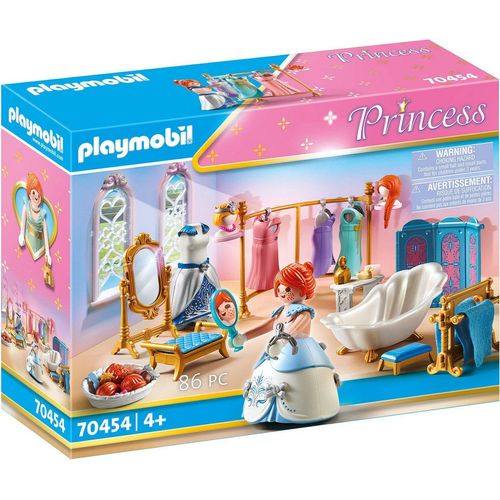 Playmobil® Konstruktions-Spielset Ankleidezimmer mit Badewanne (70454), Princess, (86 St), Made in Germany, bunt