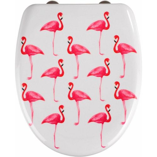 WENKO WC-Sitz Flamingo, bunt