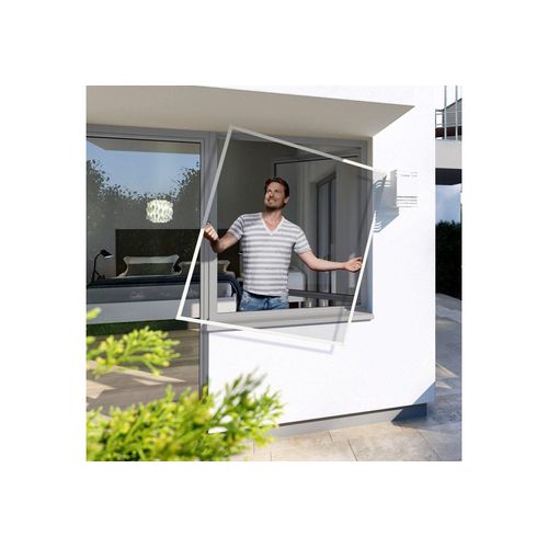 Windhager Insektenschutz-Fensterrahmen »Spannrahmen PLUS«, BxH: 100x120 cm, weiß