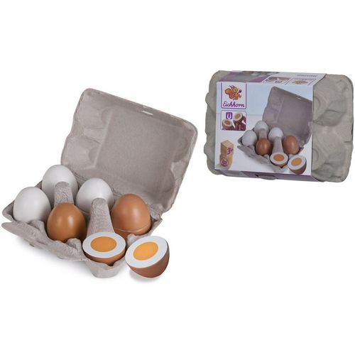 Eichhorn Spiellebensmittel Eier, aus Holz, bunt