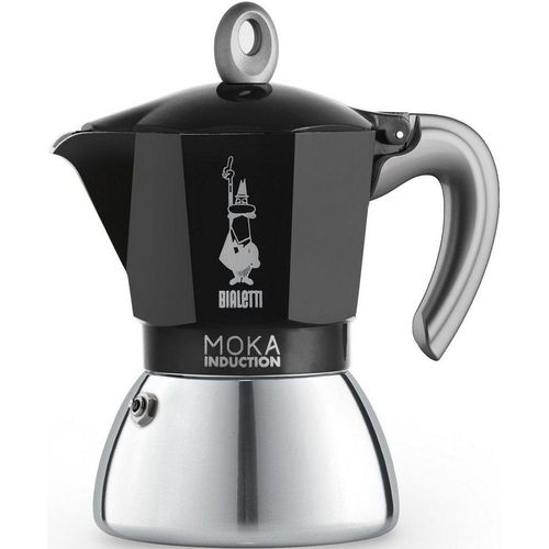 BIALETTI Espressokocher Moka Induktion, 0,28l Kaffeekanne, Induktionsgeeignet, schwarz