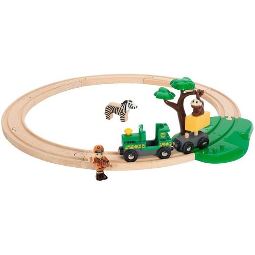 BRIO® Spielzeug-Eisenbahn BRIO® WORLD, Safari Bahn Set, (Set), FSC®- schützt Wald - weltweit, beige
