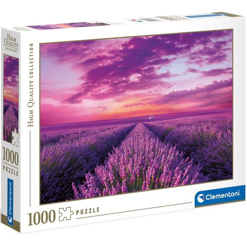 Clementoni® Puzzle High Quality Collection, Lavendel-Feld, 1000 Puzzleteile, Made in Europe, FSC® - schützt Wald - weltweit, bunt|lila