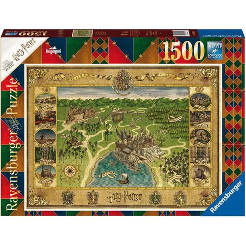 Ravensburger Puzzle Hogwarts Karte, 1500 Puzzleteile, FSC® - schützt Wald - weltweit; Made in Germany, bunt