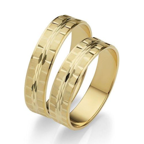 Firetti Trauring Schmuck Geschenk Gold 375 Hochzeit Ehering "LIEBE", Made in Germany, gelb|goldfarben