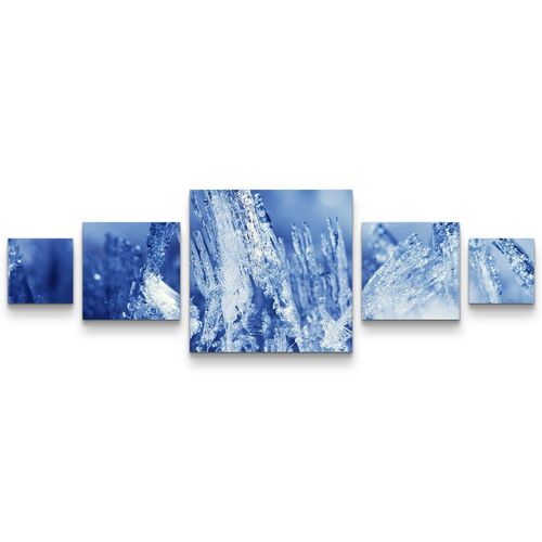 Sinus Art Leinwandbild »Fotografie  Eiskristalle in Blautönen