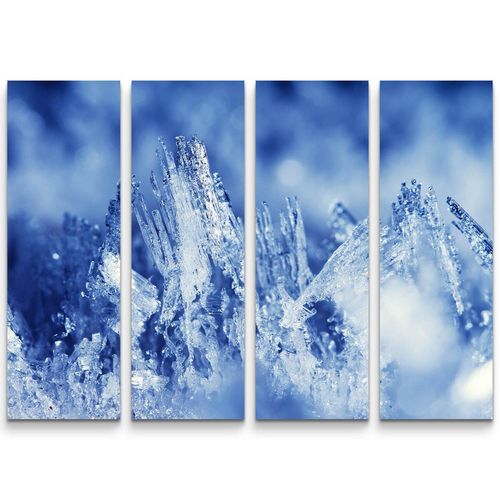 Sinus Art Leinwandbild »Fotografie  Eiskristalle in Blautönen