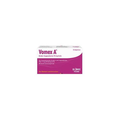 VOMEX A Kinder-Suppositorien 70 mg forte 10 St